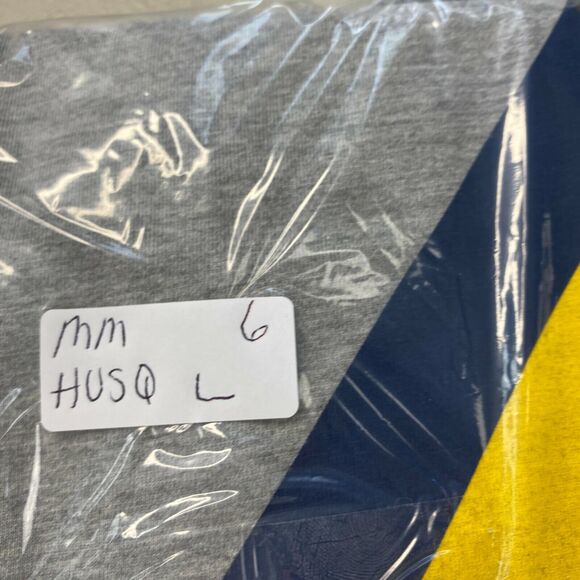 Husqvarna T-Shirt Girls Large Motorcycle Moto Short Sleeve Gray Stripe Top New - Picture 9 of 9